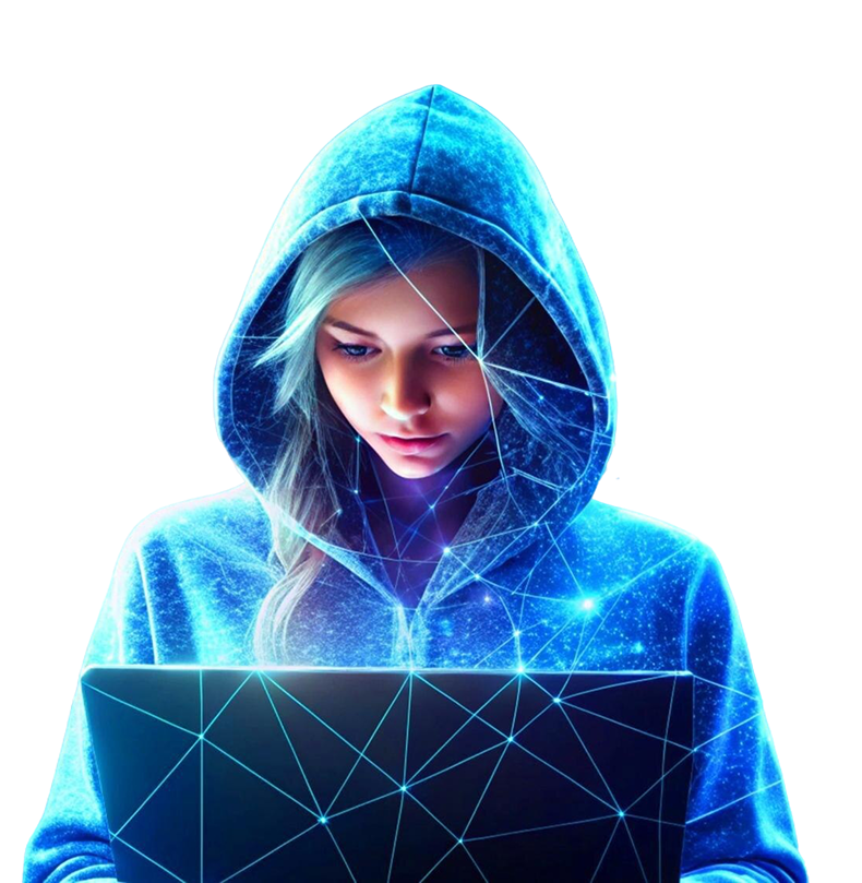 Illustration representing online security and reporting scams